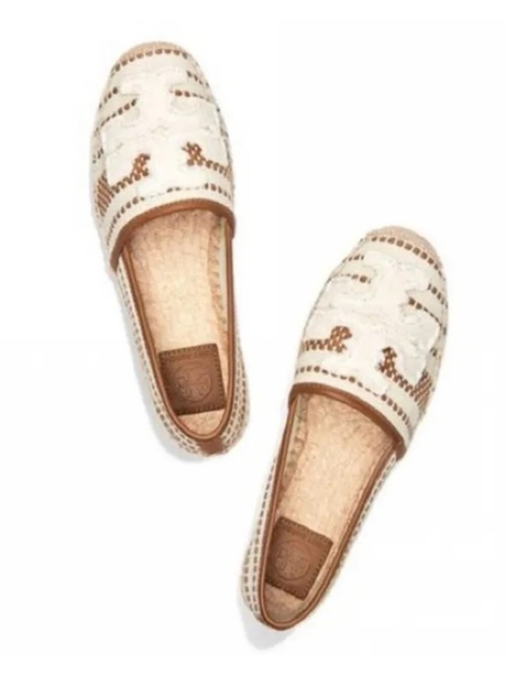 Tory Burch Shaw Espadrilles in Light Natural / Royal Tan